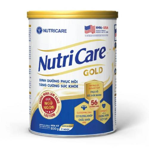 Sữa Bột NUTRICARE GOLD Ít Ngọt Lon 850gr (Người Trưởng Thành)